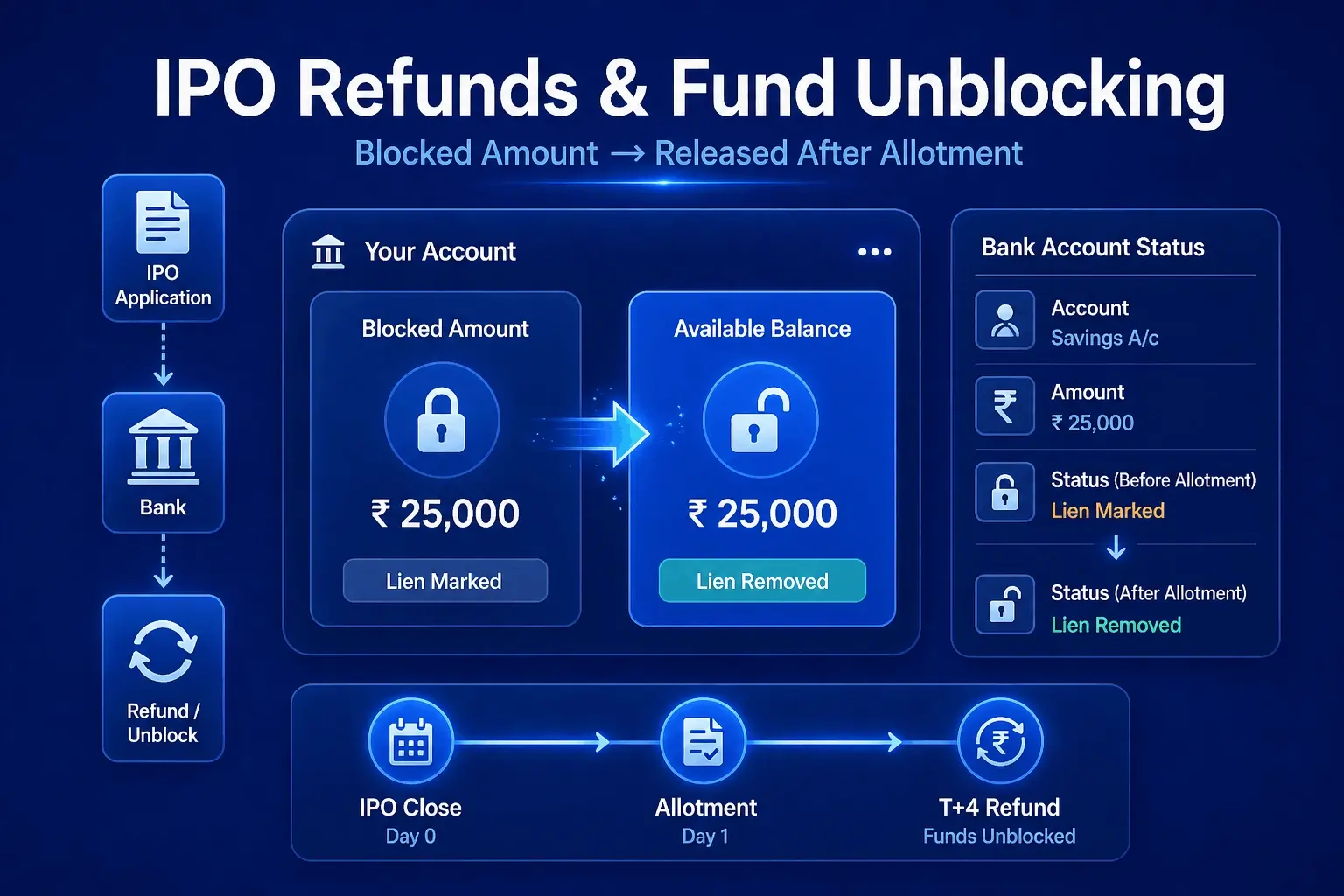 IPO Funds Unblocking / Refunds