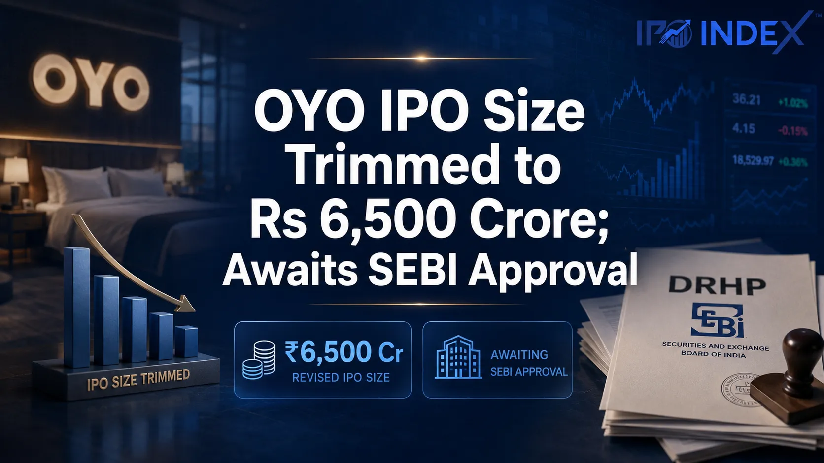 OYO IPO Size Trimmed to Rs 6,500 Crore; Awaits SEBI Approval